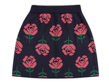 ワンダービジター(WONDER VISITOR) Rose pattern Mini Skirt [Navy]