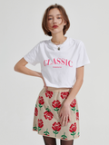 ワンダービジター(WONDER VISITOR) Rose pattern Mini Skirt [Beige]