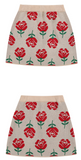 ワンダービジター(WONDER VISITOR) Rose pattern Mini Skirt [Beige]