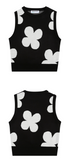 ワンダービジター(WONDER VISITOR) Flower Knit vest [Black]