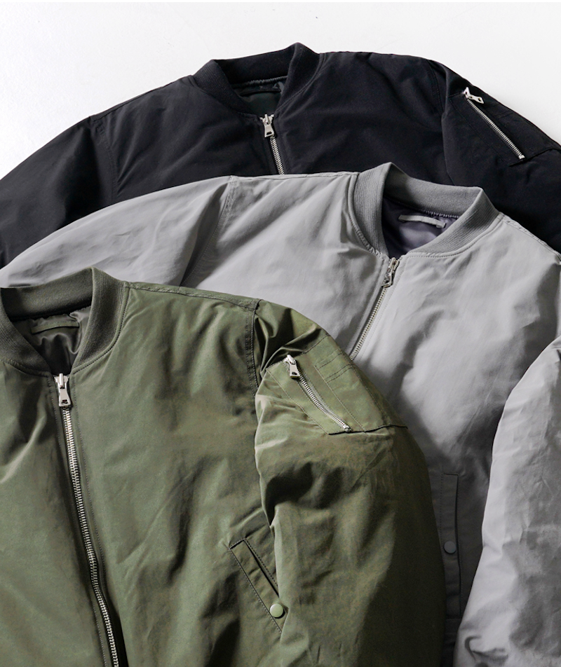 UNDERBASE(アンダーベース) Full Shirring MA-1 Jacket 3COLOR LHJK9111