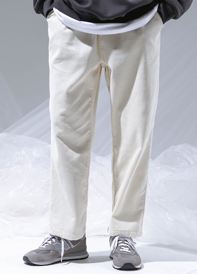 UNDERBASE(アンダーベース) Earth Corduroy Banding Pants ivory WSLP9102