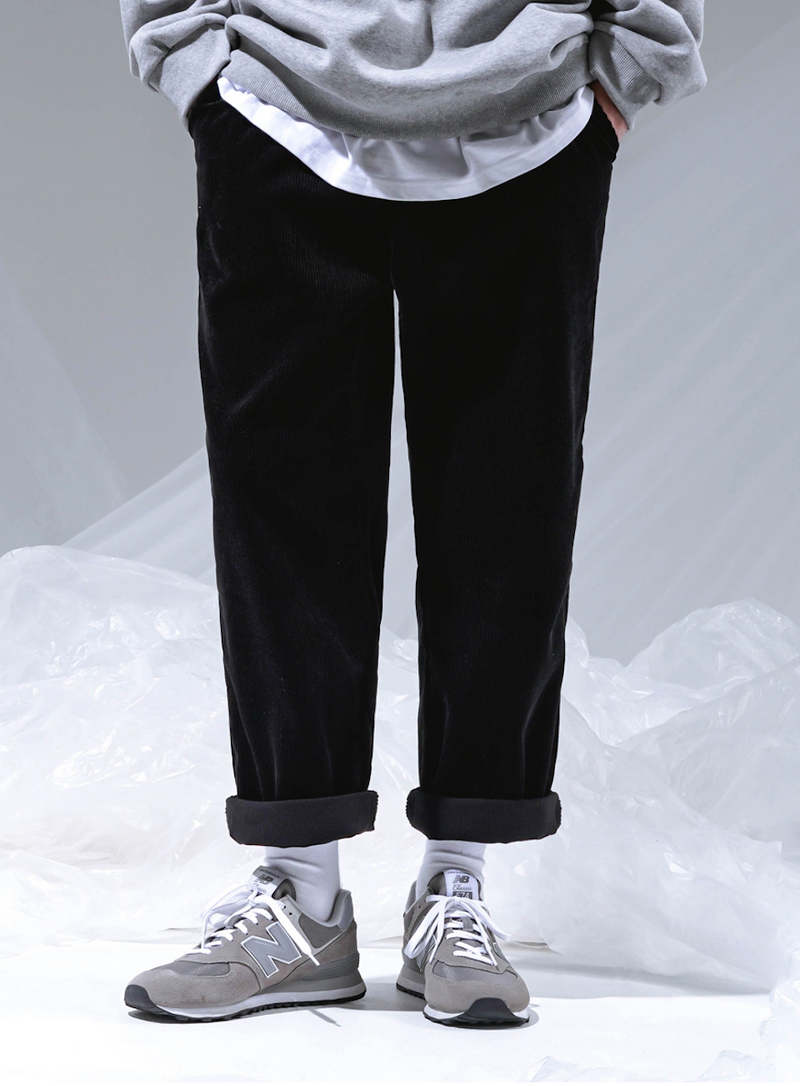 UNDERBASE(アンダーベース) Earth Corduroy Banding Pants black WSLP9102