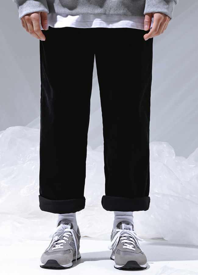 UNDERBASE(アンダーベース) Earth Corduroy Banding Pants black WSLP9102