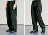 KND(ケイエンド) NYLON 2WAY WIDE CURVE FIT BANDING PANTS BLACK