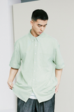 KND(ケイエンド)STRIPE COMF LOOSE FIT SHIRT GREEN