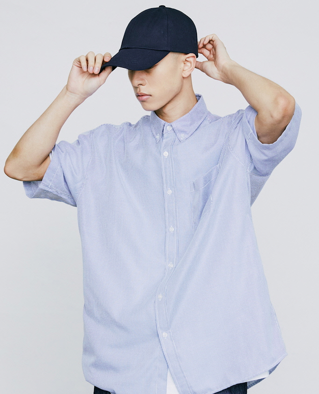 KND 스트라이프 COMF 루즈핏 셔츠 BLUE