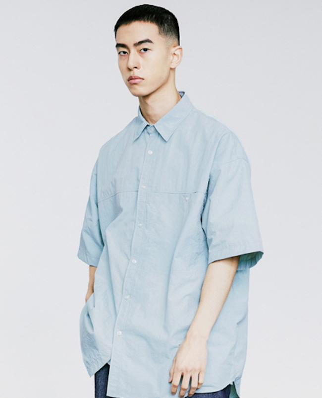 KND(케이엔드) 나일론 런드리 셔츠 블루