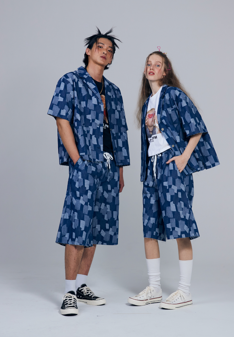 FM91.02 (エフエム91.02) PATCH DENIM PANTS