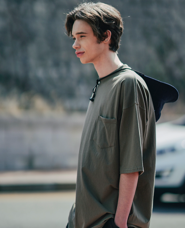 UNDERBASE(アンダーベース) CHILLER POCKET SWEAT SLEEVE KHAKI ISST9086