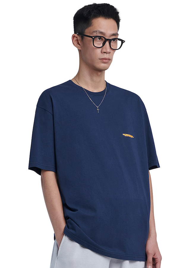 NOMANUAL(ノーマニュアル) D-R LOGO T-SHIRT - DARK NAVY