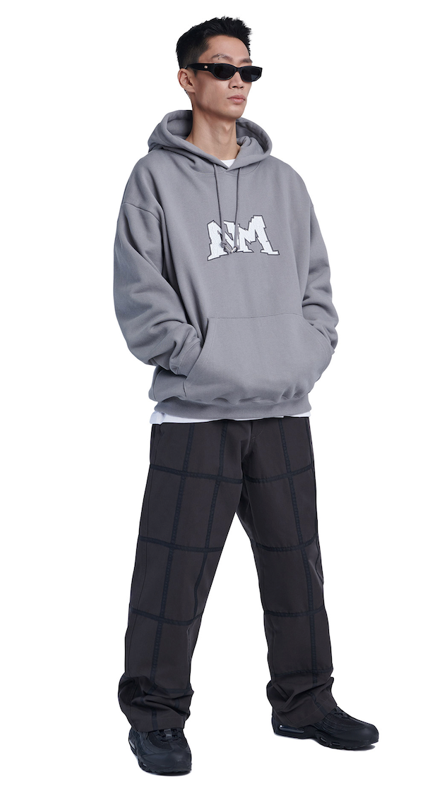 NOMANUAL(ノーマニュアル) SQR LINE PANTS - CHARCOAL
