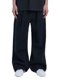 NOMANUAL(ノーマニュアル)  ONE TUCK REVERSED POCKET PANTS - BLACK