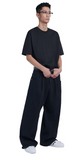 NOMANUAL(ノーマニュアル)  ONE TUCK REVERSED POCKET PANTS - BLACK