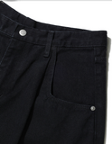 NOMANUAL(ノーマニュアル)  ONE TUCK REVERSED POCKET PANTS - BLACK