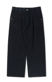 NOMANUAL(ノーマニュアル)  ONE TUCK REVERSED POCKET PANTS - BLACK