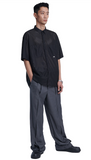 NOMANUAL(ノーマニュアル) MESH SHORT SLEEVE SHIRTS - BLACK