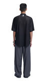NOMANUAL(ノーマニュアル) MESH SHORT SLEEVE SHIRTS - BLACK