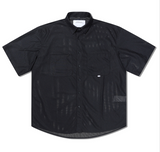NOMANUAL(ノーマニュアル) MESH SHORT SLEEVE SHIRTS - BLACK