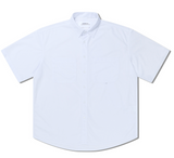 NOMANUAL(ノーマニュアル) MESH SHORT SLEEVE SHIRTS - WHITE