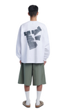 NOMANUAL(ノーマニュアル) NM BLOCK LONG SLEEVE - WHITE