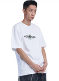 NOMANUAL(ノーマニュアル)  SKATER T-SHIRT - WHITE