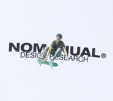 NOMANUAL(ノーマニュアル)  SKATER T-SHIRT - WHITE