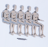 NOMANUAL(ノーマニュアル)  SKATER T-SHIRT - WHITE