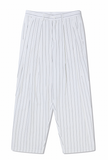 NOMANUAL(ノーマニュアル)  SEERSUCKER WIDE PANTS - WHITE