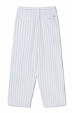 NOMANUAL(ノーマニュアル)  SEERSUCKER WIDE PANTS - WHITE