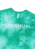 NOMANUAL(ノーマニュアル)  D.R LOGO TIE DYE T-SHIRT - GREEN