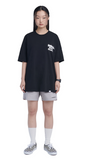 NOMANUAL(ノーマニュアル)  DOODLE LOGO T-SHIRT - BLACK