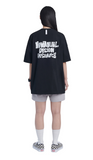 NOMANUAL(ノーマニュアル)  DOODLE LOGO T-SHIRT - BLACK