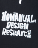 NOMANUAL(ノーマニュアル)  DOODLE LOGO T-SHIRT - BLACK