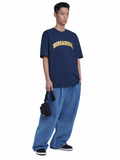 NOMANUAL(ノーマニュアル)  3T ARCH LOGO T-SHIRT - DARK NAVY