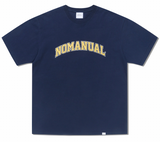 NOMANUAL(ノーマニュアル)  3T ARCH LOGO T-SHIRT - DARK NAVY