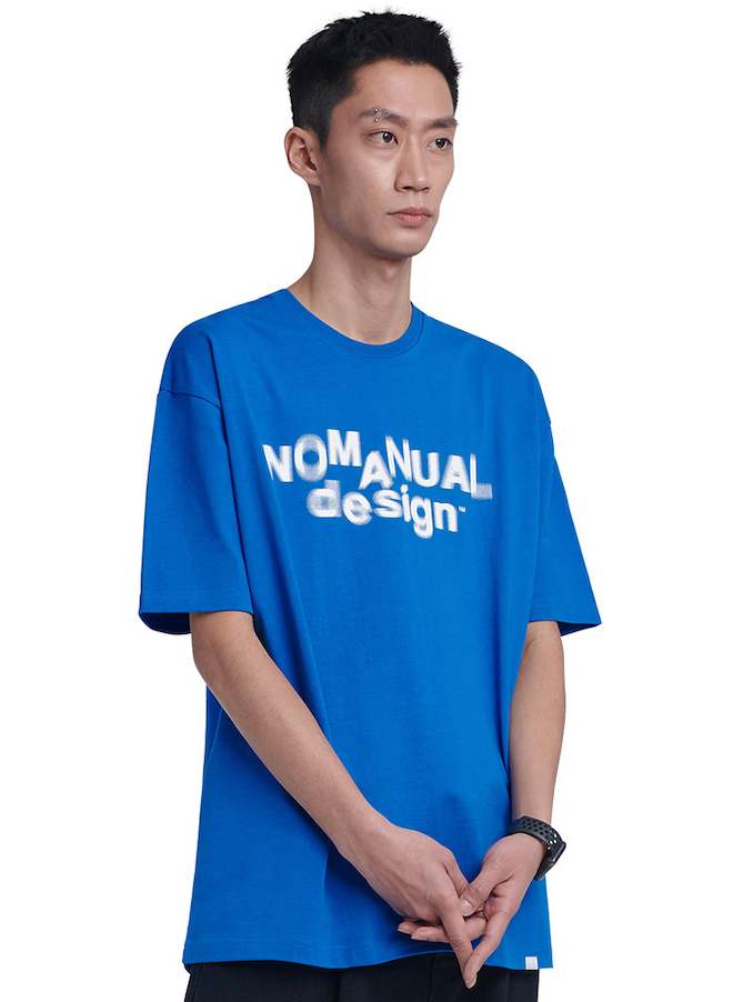 NOMANUAL(ノーマニュアル)  MOTION GRAPHIC T-SHIRT - COBALT