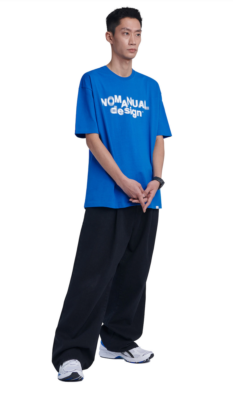 NOMANUAL(ノーマニュアル)  MOTION GRAPHIC T-SHIRT - COBALT