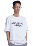 NOMANUAL(ノーマニュアル)  MOTION GRAPHIC T-SHIRT - WHITE