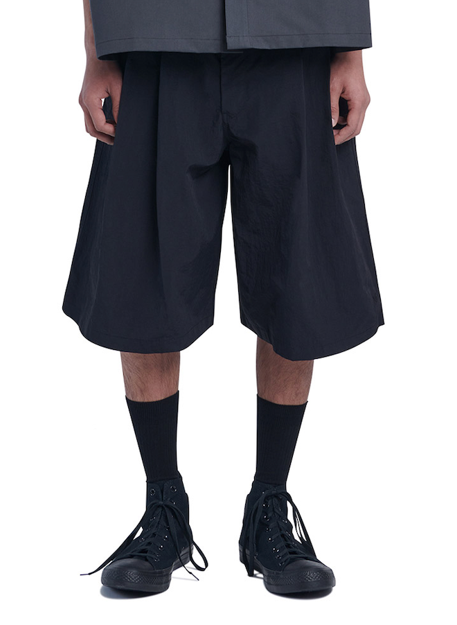 NOMANUAL(ノーマニュアル) NYLON BERMUDA PANTS - BLACK