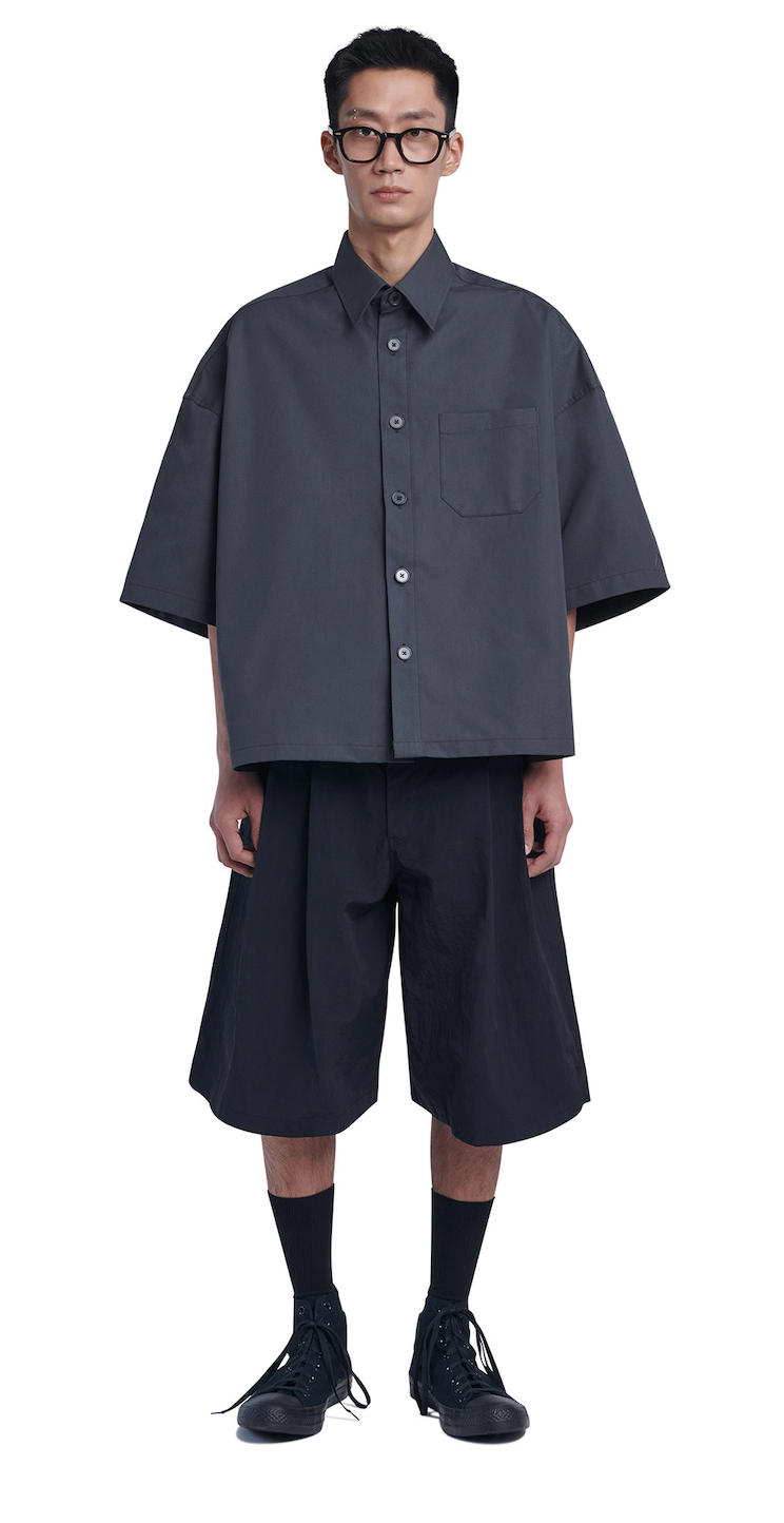 NOMANUAL(ノーマニュアル) NYLON BERMUDA PANTS - BLACK