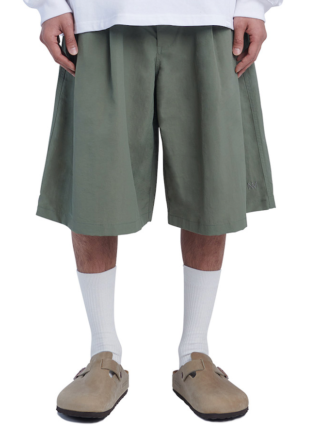 NOMANUAL(ノーマニュアル) NYLON BERMUDA PANTS - KHAKI