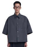 NOMANUAL(ノーマニュアル) NM BOX HALF SHIRTS - CHARCOAL