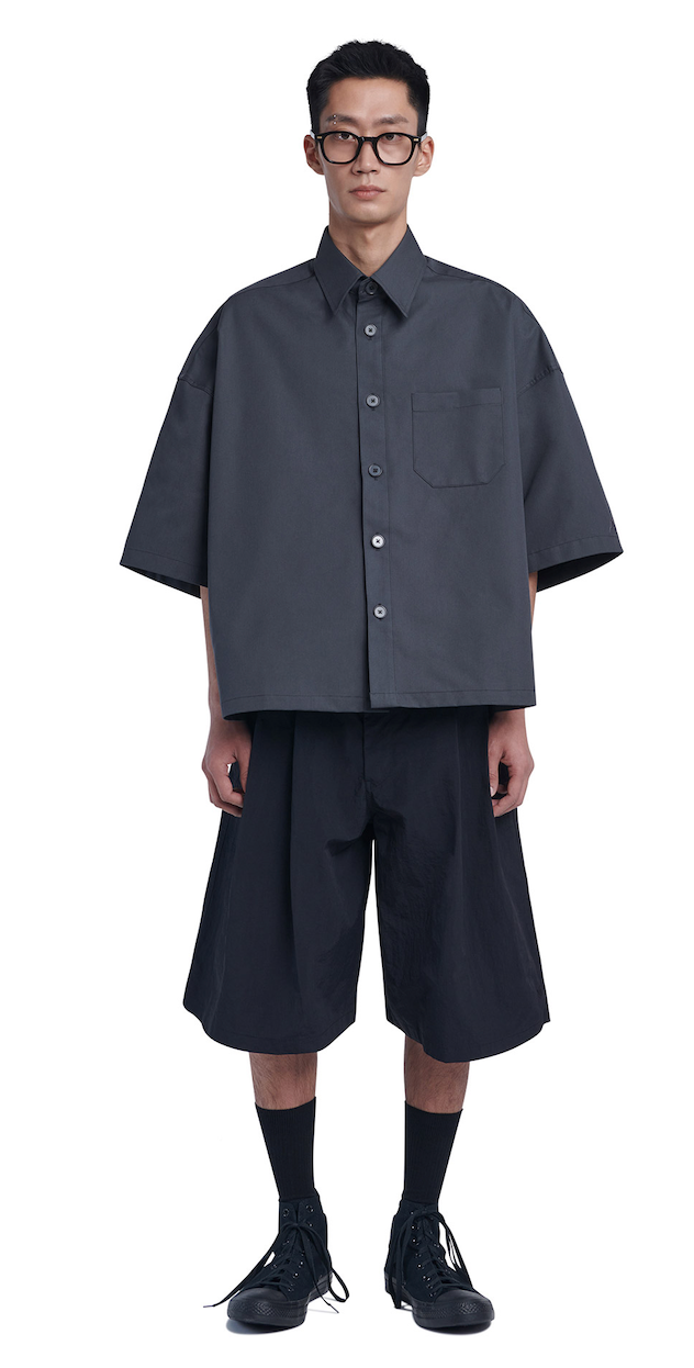 NOMANUAL(ノーマニュアル) NM BOX HALF SHIRTS - CHARCOAL