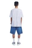 NOMANUAL(ノーマニュアル) FLAME MONSTER T-SHIRT - WHITE MELANGE
