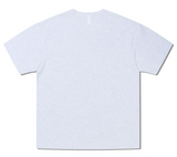 NOMANUAL(ノーマニュアル) FLAME MONSTER T-SHIRT - WHITE MELANGE