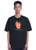 NOMANUAL(ノーマニュアル) FLAME MONSTER T-SHIRT - BLACK