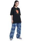 NOMANUAL(ノーマニュアル) FLAME MONSTER T-SHIRT - BLACK