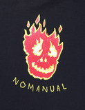 NOMANUAL(ノーマニュアル) FLAME MONSTER T-SHIRT - BLACK