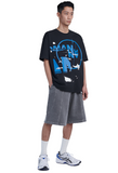 NOMANUAL(ノーマニュアル)  S.S PRINT T-SHIRT - BLACK